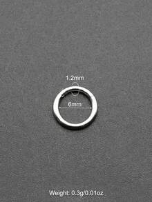 1 chiếc khuyên mũi septum cỡ lớn, từ 12G/2mm đến 00G/10mm, làm bằng thép không gỉ 316L, kiểu bấm gập, không mối nối, khuyên tai dạng vòng, trang sức xỏ khuyên unisex. - Vòng mũi tròn - Xem 43