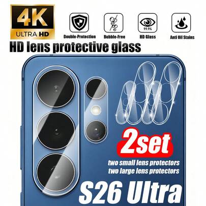 Bộ 2 miếng dán cường lực bảo vệ ống kính camera, độ trong suốt cao, độ bám dính chắc chắn, tương thích với ốp lưng điện thoại, chống trầy xước, chống nước, chống bám vân tay, dễ dàng lắp đặt, phù hợp với S20 FE/S21 FE 5G/S23 FE/S24 FE/S25 FE/A02/A03/A04/A05/A06/A07/A12/A13/A14/A15/A16/A17/A21/A22/A23/A24/A25/A26/A30/A31/A32/A33/A34/A35/A36, S21 5G/S21+ 5G/S22 5G/S22 + 5G/S22+ 5G/S23/S23+/S24/S25/S26 và các dòng máy khác.