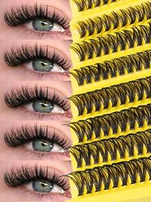 200 sợi, mi giả kiểu anime 40D, kiểu C/D uốn cong và pha trộn, độ dày 6-15 mm, sợi mi mảnh và tự nhiên, bộ tự làm mi giả, mi giả riêng lẻ, dễ đeo, phù hợp cho trang điểm hàng ngày. Mi giả, mi giả dạng chùm, mi giả riêng lẻ, lông mi, mi giả. - D - Xem 8