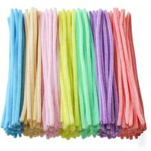 100/200/300 PCS Pipe Macaroon Cleaners Craft Supplies Multi-Color Chenille Stems For DIY Art Creative Crafts Party Decorations(12in) ﻿ - Macaron Color Mix - View 13