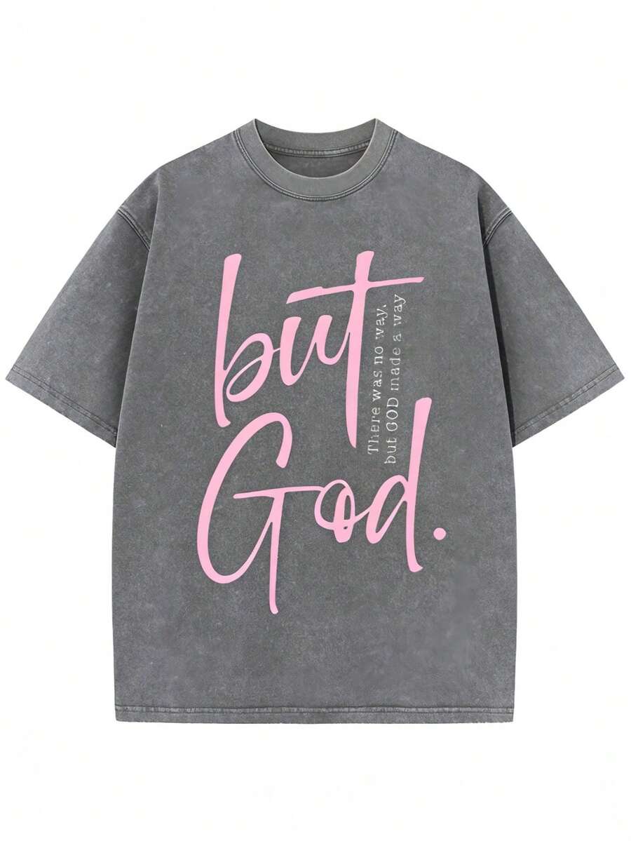 Classic Retro Fashion Casual Novel Four Seasons Simple And Versatile. Men's Four Season High-Quality Printed Washed Cotton Brand Loose Casual T-Shirt - 灰色 - 查看 1
