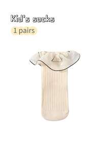 女童薄款防滑蕾丝公主中筒袜，夏季 - 彩色 - 查看 15