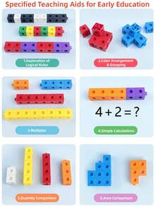 Large Magic Cube Building Blocks Toy For Boys And Girls, STEM Number ...