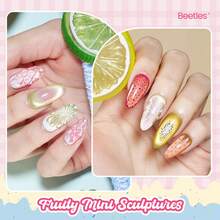 Beetles Fruit Magnet 6 Colors Cat Eye Gel Nail Polish Set, Spring Glitter Shades In Pink Purple Blue Yellow Green, Magnetic Shine Soak Off UV LED Gel, Salon & Home DIY Manicure Gifts For Women - 6 Colors Fruit Magnet - 查看 5