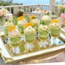 Bộ 10/30/40/50 chiếc, gồm các loại ly đựng kem tráng miệng mùa hè, ly mousse, ly pudding, ly sâm panh, ly shot, ly tráng miệng kiểu phương Tây, khuôn làm ly pudding tái sử dụng. - Trong sáng - Xem 6