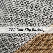1pc Plain Linen Non-Slip Hallway Carpet, Beige Polyester Rectangular Thickened Rug Doormat, Easy To Clean And Machine Washable, Suitable For Home Corridor, Stairs Entrance, Bedroom Bedside, Outdoor Carpet Mats, Home Decor - Grey - View 3