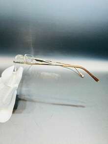 Metal Eyeglass Frame, Small Rimless Model, On . - 銀色 - 查看 4