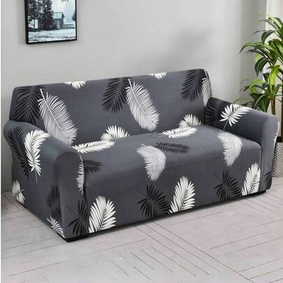 1 tấm bọc ghế sofa phủ toàn bộ, chống bụi và chống thú cưng, họa tiết lông vũ, nhiều màu sắc, phù hợp với sofa 1/2/3/4 chỗ ngồi, có thể giặt máy, thích hợp cho mọi mùa.