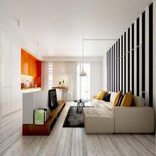 1 Roll Black & White Vertical Stripe PVC Self-Adhesive Wallpaper, Waterproof Wear-Resistant Removable Sticker For Living Room Bedroom Wall, Desk, Cabinet, Easy To Install DIY Wall Paper, 40CM*500/300/100CM - Black and White - View 13