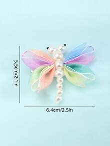 2 chiếc kẹp tóc hình chuồn chuồn đính ngọc trai màu cầu vồng chuyển sắc, kẹp tóc tinh tế, kẹp tóc dễ thương cho mua sắm, đi dạo, kẹp tóc thời trang cho kỳ nghỉ biển, khám phá nông thôn, phụ kiện tóc dự tiệc cưới, phụ kiện tóc hình chuồn chuồn, mùa hè, kỳ nghỉ, du lịch. - Nhiều màu - Xem 5