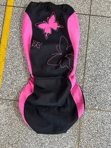 9pcs Universal Car Seat Covers Set - Butterfly Heat Transfer Pattern, Dual-Tone, Non-Slip Durable Fabric, Airbag Compatible For Sedan, SUV, MPV, Van, Easy Clean, Full Coverage, Fashionable Interior Seat Protector, Great Gift For Her - Type a - View 9