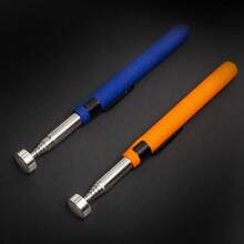 1pc 8lb Magnetic Pickup Tool, Ergonomic Design With Retractable Stainless Steel Shaft And Fashionable Orange Handle For Easy Grabbing, Automotive Repair Tool - A - View 2