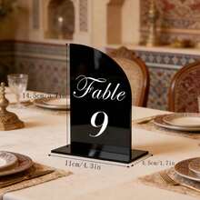 OUTANA Acrylic Detachable Table Number Plate, Minimalist Design, Suitable For Business Hotels, Birthday Parties, Restaurants, Meetings, Weddings, Exhibitions, Table Identification - BJ3063 - View 3
