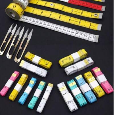 1pc 60 Inch Dual-Sided Soft Leather Ruler, Random Color And Style