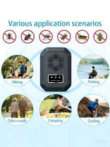 1pc Smart Ultrasonic Pest Repeller - Eliminates Rodents, Squirrels, Mice, Bats, Cockroaches, Ants, Spiders, Bedbugs - Black - View 6