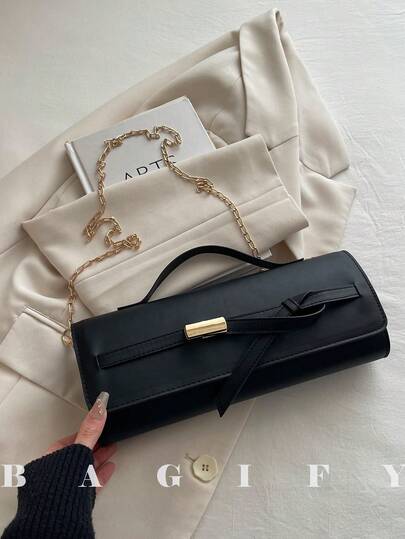 Túi xách đeo vai dây xích kim loại trang trí thời trang mới, phù hợp cho các bữa tiệc, đi chơi, kỳ nghỉ, mua sắm và sử dụng hàng ngày, có thể đựng tiền xu, điện thoại, cũng thích hợp làm túi công sở cho nhân viên văn phòng, sinh viên và người lao động, một chiếc túi thanh lịch dành cho phái nữ.