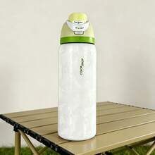 Owal'a32OZ/945ml Outdoor Sports Water Bottle, Double-Layer Vacuum Insulated Portable Drinking Cup, Travel Ice Coffee Cup, Summer Drinking Ware. It Has A Handle And A Straw, Which Is Very Suitable For Travel, Home Use, And Office Use. It Is Suitable For Small Sipping, Chilled Beverages And Hot Drinks In Summer. - Bóng ma sáng - 32oz - Xem 4