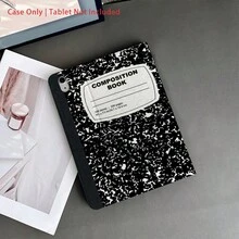 笔记本式单件装黑色大理石纹翻盖平板电脑保护套，带笔槽，自动休眠/唤醒功能，兼容 iPad 10.9/10.2/Air 5/4/2、Pro 11、第 10/9/8/7 代、9.7 英寸、Air 11/13 (M3 2025)、11 (A16 2025)、Galaxy Tab S10+/S9/A9/A11 - 彩色 - 查看 6