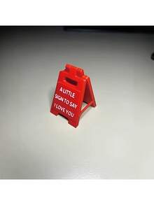 Mini placa impressa em 3D "Eu te amo", presente para o Dia dos Namorados, acessórios para mesa de escritório, materiais de escritório, acessórios para escritório - Multicolorido - Ver 8