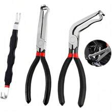 3x Electrical Connector Disconnect Pliers, Automotive Plug Removal Tool For Car Wiring Harness & Terminal Extraction - A - View 2