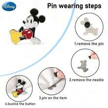1 chiếc huy hiệu cài áo tráng men chính hãng Disney hình Mickey Mouse, Minnie Mouse, Daisy, Donald Duck, Pluto, Goofy, huy hiệu hoạt hình dễ thương, huy hiệu trang trí, thích hợp để gắn lên quần áo, túi xách, ba lô, mũ, băng đô, ghim cài áo nữ ngộ nghĩnh, dùng để trưng bày bộ sưu tập, quà tặng sinh nhật, ngày Valentine, Giáng sinh, quà tặng phụ kiện anime. - Nhiều màu - Xem 7