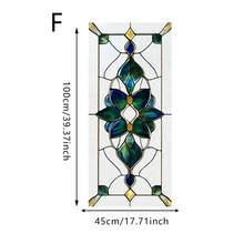 1/6pcs Set Static Cling Frosted Window Film, Artistic Gemstone & Diamond Pattern Design. Decorative Glass Sticker, Suitable For Living Room, Bedroom, Kitchen, Home Glass Decor - Symmetrical Diamond-shaped Frosted Film - View 12