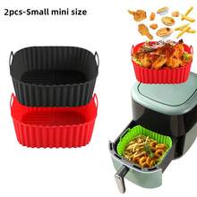 1/2片装空气炸锅硅胶烘焙垫,耐热硅胶蒸垫,烘焙蛋糕模具 - 彩色 - 查看 21