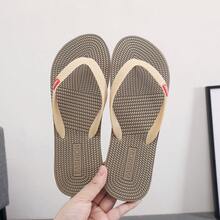 Men's High-End Non-Slip, Odor-Resistant, Durable Flip-Flops, Rubber Outdoor Thick-Soled Beach Sandals - Khaki - View 6