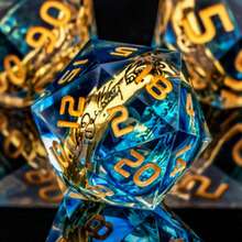 1pc D20 Faceted Ring, Resin Pointed Dice For D&D Role-Playing, Suitable For Board Games, RPG Tabletop Dice Games, Birthday, Holiday Gifts, Party Decor - Multicolor - View 3