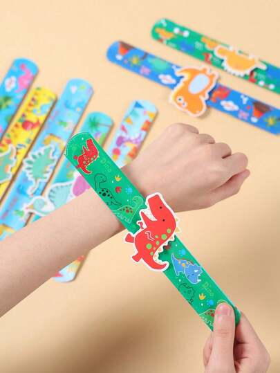 12 piezas Pulseras de aplauso con tema de dinosaurio, decoraciones de fiesta de cumpleaños con tema de dinosaurio, decoraciones de baby shower, decoraciones de fiesta de 1er cumpleaños, suministros para fiesta de revelación de género, recuerdos de baby shower, artículos hechos a mano divertidos, suministros para fiesta de bebé unisex, decoraciones de fiesta de 1er cumpleaños, decoraciones de cumpleaños con dinosaurios de dibujos animados, regalos de cumpleaños