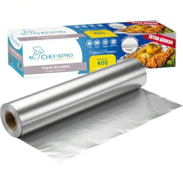 Papel Aluminio 400 25 Micras Extra Grueso 30cm X 44m,44581922