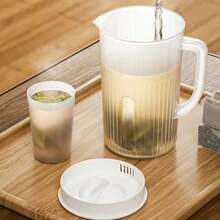 Cold Water Kettle Cold Water Jug Plastic Pitcher With Lid Large Capacity High Temperature Resistant Cold Water Jug For Juice Tea - Green - View 3