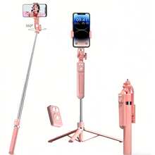 Trípode para selfie de 1,7 m con control remoto inalámbrico y rotación de 360° para grabación de video y transmisión en vivo - Ver 3
