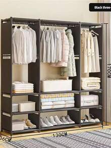 Clothes Rail Coat Racks Clothing Rack For Living Room Wall Shelf Furniture Clothes Hanger Iron Mural Metal Wearing - Multicolor - View 6