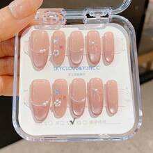 10pcs Handmade,Nail,Press On Nails,Valentine's Day,Gift,Spring And Summer Nails,Round Nails,Spring Nail,Nails Press On,Press On Nails Short,Fake Nails,Short Nails,Press On Nails Acrylic,Handmade Press On Nails,Detachable And Reusable ﻿ - Multicolor - View 12