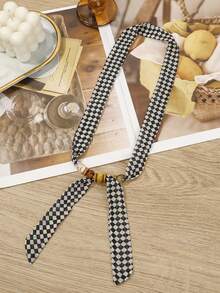 1 pieza Pañuelo de seda pequeño con estampado bohemio y cuentas - Accesorio multiusos para el cuello, coordinación de atuendos diarios/de trabajo/de fiesta, playa, vacaciones - Multicolor - Ver 12
