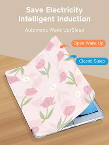 Kingsung 粉色花朵图案平板电脑保护套,兼容 iPad 9.7/10.2/10.5/10.9/12.9/Pro 11(第十代)、Air 8 (M4) 2026(11/13 英寸),兼容三星 Galaxy Tab S6 Lite 10.4 英寸,兼容 Kindle Paperwhite 第十二代(2024 年款)、Kindle 第十一代(2022 年款),提供轻柔防摔保护,支持智能支架/自动唤醒/睡眠功能。 - 彩色 - 查看 5