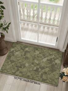 1 Piece Of Green Minimalist Printed Living Room Decoration Carpet, Abstract Modern Minimalist Style Printed Pattern,Plush Material, Soft And Comfortable Touch, Easy To Maintain, Anti Slip Backing, Area Rug, Suitable For Lobby, Rugs For Bed Room, Rugs Living Room, Bedroom Rug, Bathroom Rug, Kitchen Mat, Dining Room, Office, Room Decoration And Door Mat, Holiday Celebration. - Green - View 13
