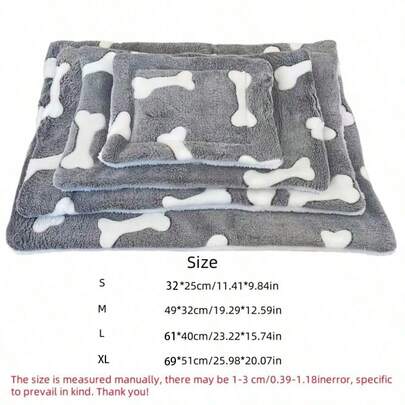 Polyester Material, Cute Design, Breathable, Washable, Thickened Pet Bed Pad, Suitable For Small And Medium Cats And Dogs For Year-Round Use (Suitable For Happy Dogs Like Teddy Bears, Not Suitable For Large Dogs)