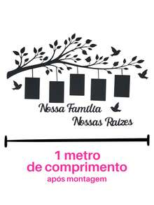 Family Tree MDF Wall Art 10x15 Decorative With Birds And Phrase, 1 Meter - 111 - View 2