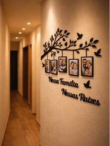 Family Tree MDF Wall Art 10x15 Decorative With Birds And Phrase, 1 Meter - 111 - View 4