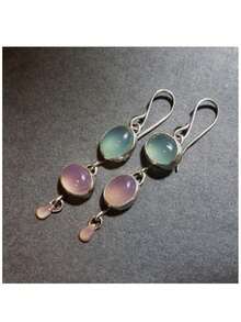 水滴形耳环、时尚耳环、翻领耳环、宝石耳环、艺术耳环、酷炫耳环、前卫耳环 - 彩色 - 查看 1