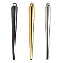 1 pieza/3 piezas Colgante de acero inoxidable 304 con baño electrolítico de oro/plata/negro de estilo minimalista y elegante, en diferentes longitudes, adecuado para hacer joyas DIY como collares, pulseras y pendientes - cono - Ver 28