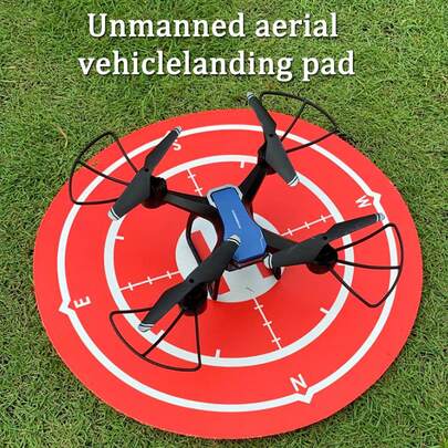 21.65in Drone Landing Pad - Foldable Nylon Parking Mat For Easy Storage, & Return, Fast Return Visibility, Durable & Portable Design
