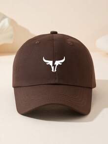 1pc Men's Casual Minimalist Bull Graphic Adjustable Baseball Cap, Suitable For Daily And Outdoor Wear,Summer,Beach,Holiday - Multicolor - View 7