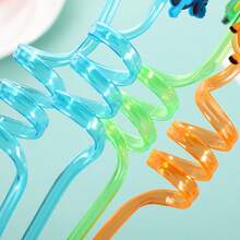 8pcs Dinosaur Cartoon PET Reusable Straws, Party Decorations & Favors - Straw - View 4