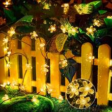 1串7米/22.96英尺50颗LED灯珠，1串12米/39.37英尺100颗LED灯珠，USB供电樱花仙女灯串，室内浪漫樱花灯，适用于卧室、花园、门廊、圣诞节、万圣节、情人节、生日派对、婚礼装饰 - 櫻花 - 查看 8