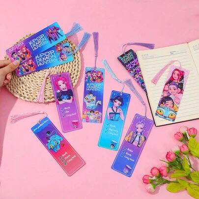 Hasbro 1pc Witch Hunt Girl Group Printed Bookmark, Niche, Artistic And Unique Bookmark, Student Stationery, Decorative Small Gift For Students, Reading Essential, Distinctive And Non-Repetitive Page Marker