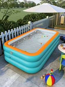 Extra Large Inflatable Swimming Pool For Adults (Multiple Sizes Available), Thick PVC Material, Durable, Outdoor Water Games For Summer, Easy Installation, Portable & Foldable, Suitable For Yard Parties, Holidays, Family Gatherings - A - View 4
