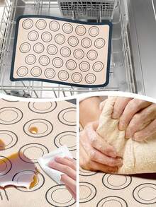 4pcs Silicone Baking Mat, Heat Resistant Non-Stick Reusable Oven Liner Pad - Multicolor - View 10